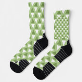 Einfache pastellgrüne geometrische Muster Socken (Links)