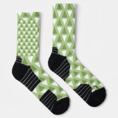 Einfache pastellgrüne geometrische Muster Socken (Rechts)