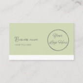 Einfache, pastellgrüne QR-Code feminin Visitenkarte (Vorderseite)