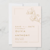 Einfache Pastellpink-Foto-Hochzeit Save The Date (Vorderseite)
