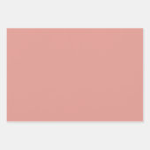 Einfache pastellrosa Flamingo-Farbe Geschenkpapier Set (Vorderseite 2)