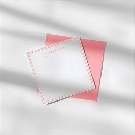 Einfache Pastellrosa Minimalistische Monogramm Zwe Mitteilungskarte