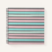Einfache Pastellstreifen | Notizbuch (Vorderseite)