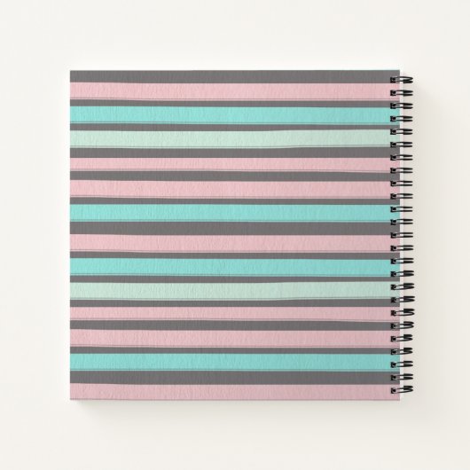 Einfache Pastellstreifen | Notizbuch (Rückseite)