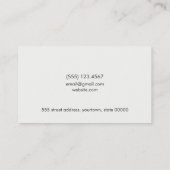 Einfache Pastor Priest Crucifix Black Visitenkarte (Rückseite)