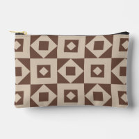 Einfache Patch Brown Cream Print Cut Nähen Klein