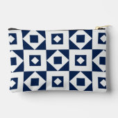 Einfache Patch Navy White Print Cut Nähen Klein Zubehörtasche (Rückseite)