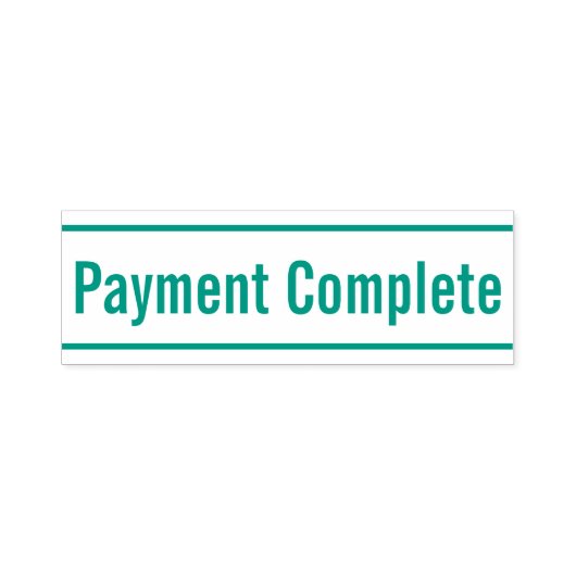 Einfache "Payment Complete"-Briefmarke aus Kautsch Permastempel (Design)