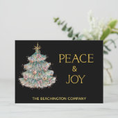 *~* Einfache PEACE JOY Corporate Christmas Tree Ca (Stehend Vorderseite)