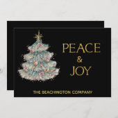 *~* Einfache PEACE JOY Corporate Christmas Tree Ca (Vorne/Hinten)