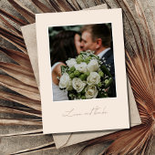 Einfache Peach and Gold Liebe und dank Foto Dankeskarte