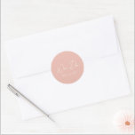 Einfache Peach Moderne Hochzeit Runder Aufkleber<br><div class="desc">Elegante Hochzeitsaufkleber mit einem einfachen und minimalen Layout mit "We Do" in zeitgenössischer Schrifttyp. Klassisches Design mit moderner Touch.</div>