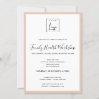 EINFACHE PEACH PINK BLUSH LOGO WORKSHOP GALA EVENT