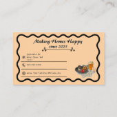 Einfache Peach Sherbet Handmade Country Goods Visitenkarte (Rückseite)