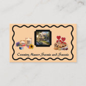 Einfache Peach Sherbet Handmade Country Goods Visitenkarte (Vorderseite)