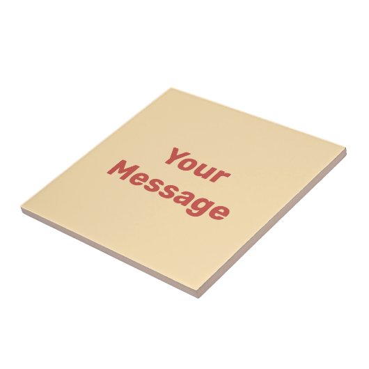 Einfache Peach- und Rote Textvorlage Ihre Meldung Fliese (Seite)