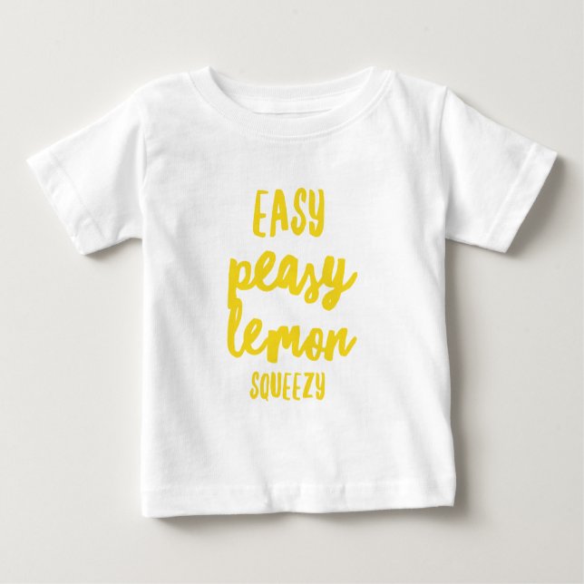 Einfache Peasy Zitrone Squeezy Baby T-shirt (Vorderseite)