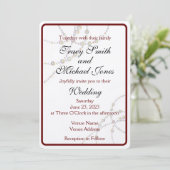 Einfache Perlen Einladung Hochzeit individuell anp (Stehend Vorderseite)