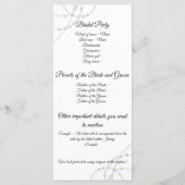 Einfache Perlen Hochzeitsprogramm Programm (Rückseite)