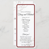 Einfache Perlen Hochzeitsprogramm Programm (Vorne/Hinten)