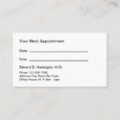 Einfache Personalausweise des Arztes Terminkarte (Vorderseite)