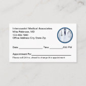 Einfache Personalausweise für Ärzte Terminkarte (Vorderseite)