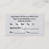 Einfache Personalausweise Terminkarte (Vorderseite)