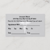 Einfache Personalausweise Terminkarte (Vorderseite)