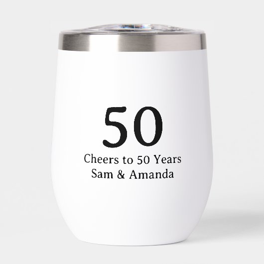 Einfache personalisierte 50. Hochzeitstag-Feier (Vorderseite)