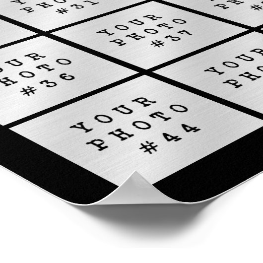 Einfache, Personalisierte 51-FotoCollage Poster (Ecke)