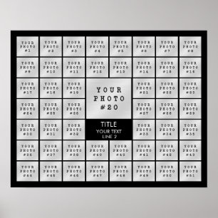 Einfache, Personalisierte 51-FotoCollage Poster