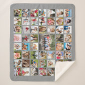 Einfache Personalisierte 53-FotoCollage - benutzer Sherpadecke (Vorderseite)