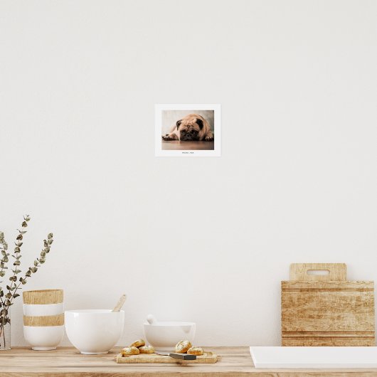 Einfache Personalisierte Begleiter Foto und Name D Poster (Küche)