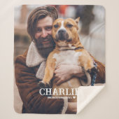 Einfache Personalisierte Begleiter Foto Zitat Hund Sherpadecke (Vorderseite)