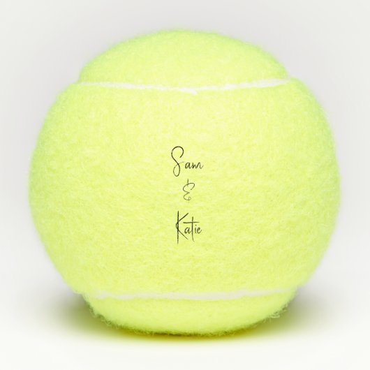 Einfache Personalisierte benutzerdefinierte Skript Tennisbälle (Vorderseite)