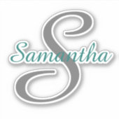 Einfache personalisierte Bezeichnung Aufkleber (Vorderseite)