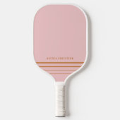 Einfache Personalisierte Bezeichnung für Rosa und Pickleball Schläger (Vorderseite)