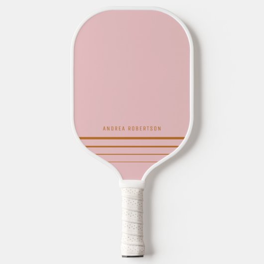 Einfache Personalisierte Bezeichnung für Rosa und Pickleball Schläger (Vorderseite)