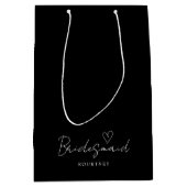 Einfache Personalisierte Bridesmaid-Geschenktasche Mittlere Geschenktüte (Vorderseite)