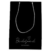 Einfache Personalisierte Bridesmaid-Geschenktasche Mittlere Geschenktüte (Rückseite)