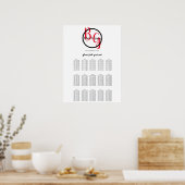 Einfache Personalisierte Einstiche für Hochzeitssi Poster (Küche)