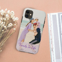 Einfache personalisierte Familie Foto iPhone Case