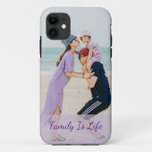 Einfache personalisierte Familie Foto iPhone Case (Rückseite)