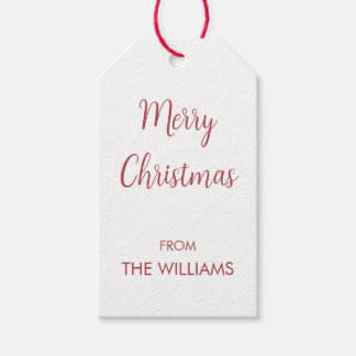 Einfache personalisierte Feiertags-Geschenkanhänge Geschenkanhänger