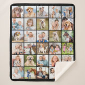 Einfache personalisierte Fotocollage mit 30 Bilder Sherpadecke (Vorderseite)