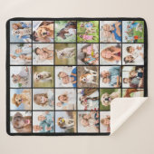 Einfache personalisierte Fotocollage mit 30 Bilder Sherpadecke (Vorderseite (Horizontal))