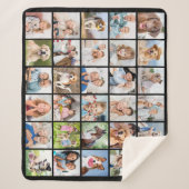 Einfache personalisierte Fotocollage Multi 30 Bild Sherpadecke (Vorderseite)