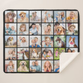 Einfache personalisierte Fotocollage Multi 30 Bild Sherpadecke (Vorderseite (Horizontal))