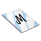 Einfache personalisierte Glitter-Monogramm-Backen- Notizblock (Rechte Seite)