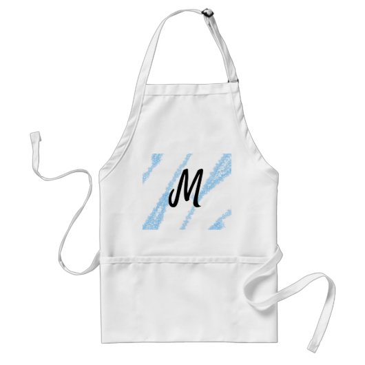 Einfache personalisierte Glitter-Monogramm-Backen- Schürze (Vorne)